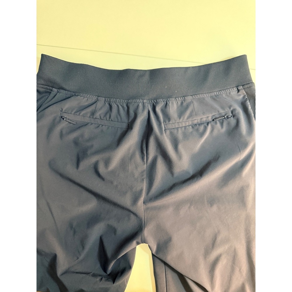 Athleta Womens Brooklyn Jogger Track Pants Navy Blue Ribbed Side Panel Size 4 - Picture 3 of 10